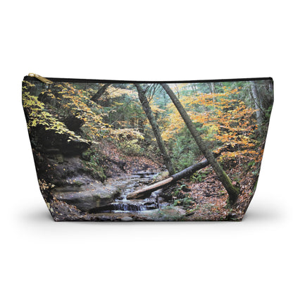 Accessory Pouch w T-bottom - Bonus Creek, Pencil Cases, Cosmetic Travel Bags, Tech Cord Storage