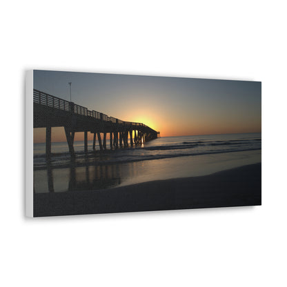 Canvas Gallery Wraps (White Wrap) (Long) - Sunrise at the pier