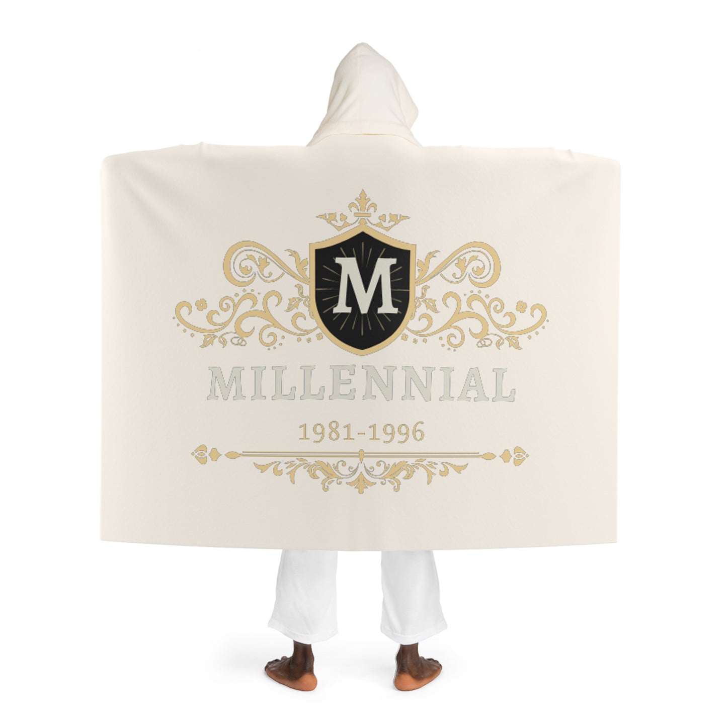 Hooded Sherpa Fleece Blanket - Millennial