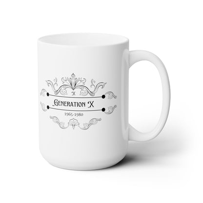 White Ceramic Mug 15oz Generation X