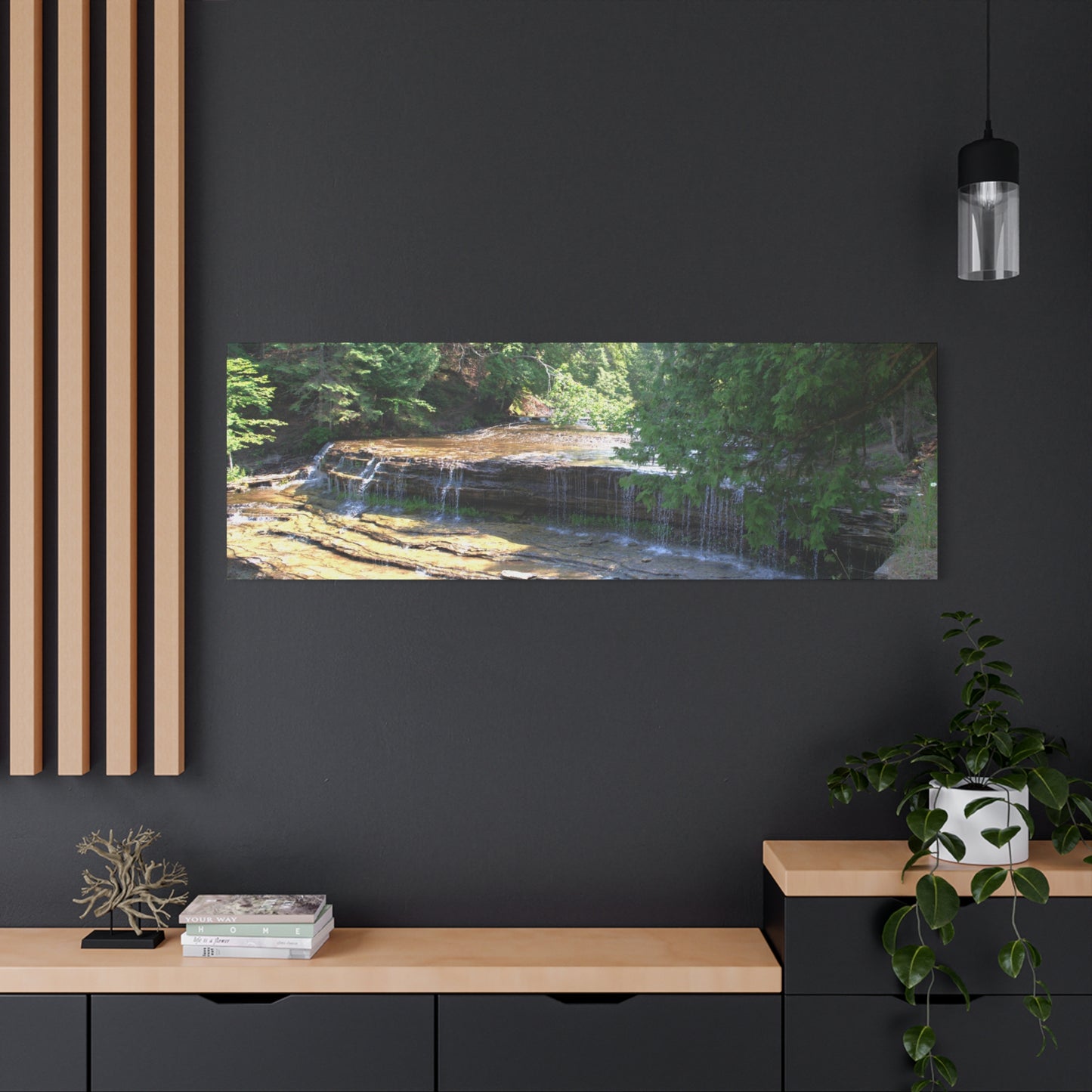 Water Falls 60" X 20" Matte Canvas, Stretched, 1.25"