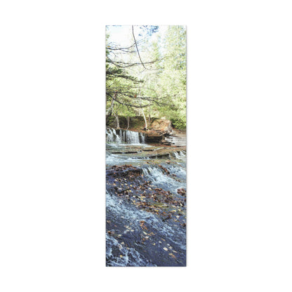 Agate waterfall left Matte Canvas, Stretched, 1.25" 48" x 16", 48" x 24", 32", 36" Vertical