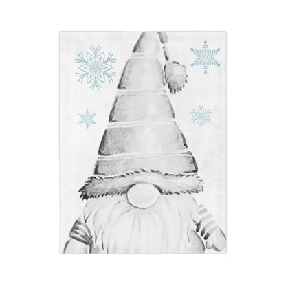 Velveteen Minky Blanket - Gnome for the Holidays