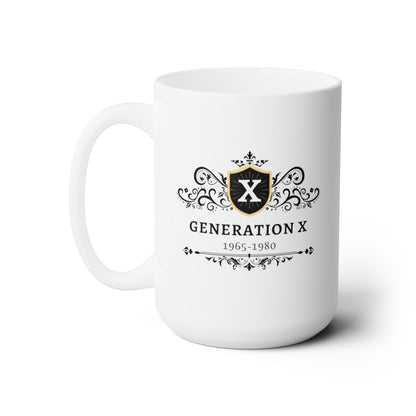 White Ceramic Mug 15 oz Gen X