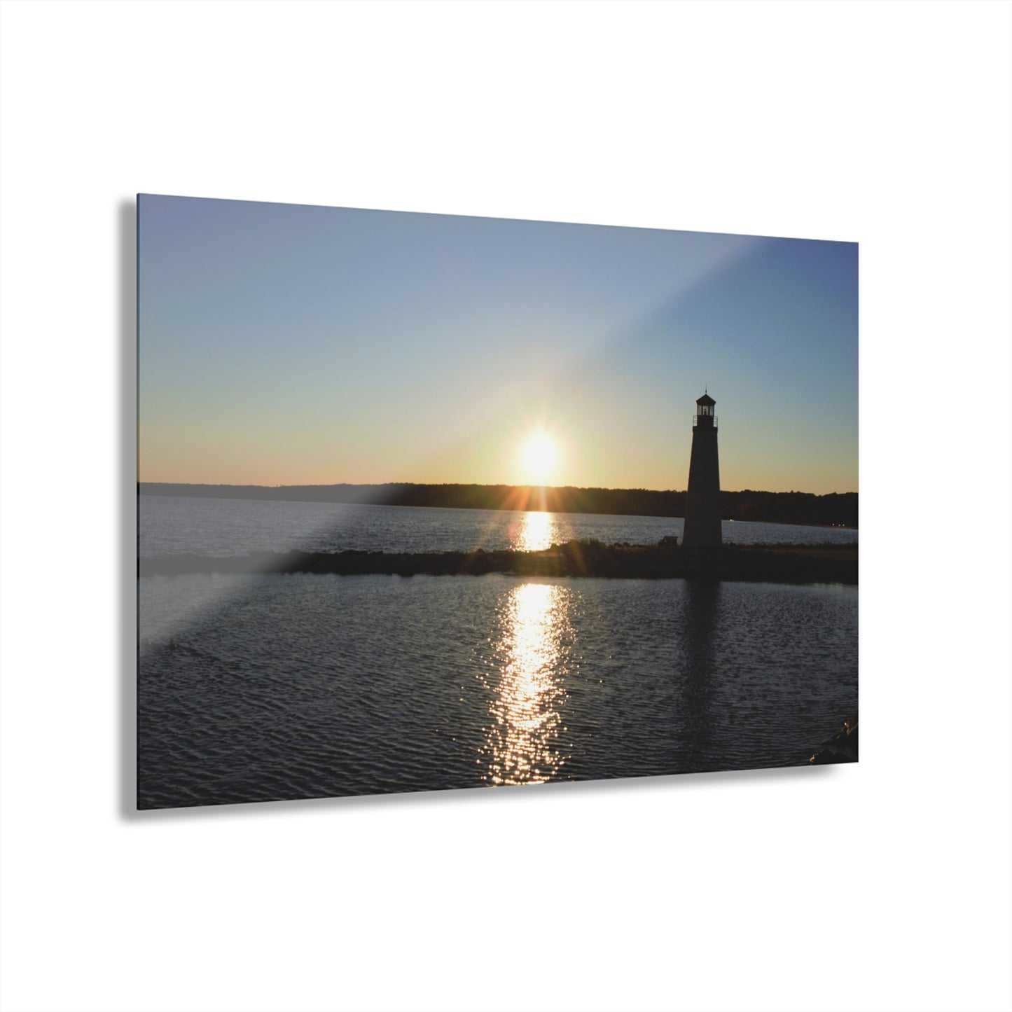 Acrylic Prints (French Cleat) Sunset at Happy Rock