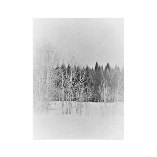 Velveteen Minky Blanket - Winter tree line