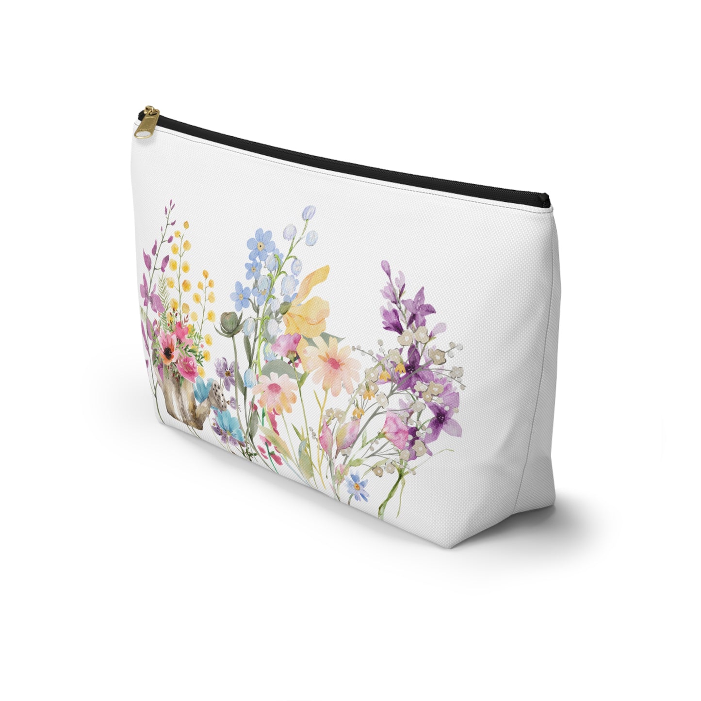 Accessory Pouch w T-bottom  Spring Blooms