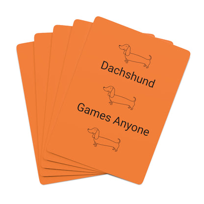 Poker Cards Dachshund Orange
