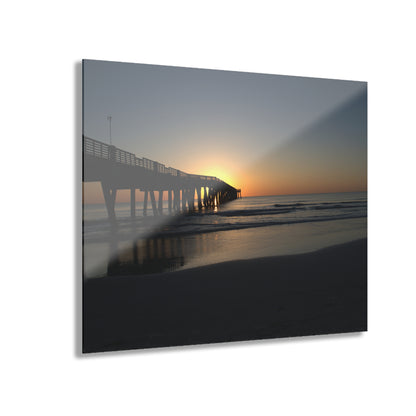 Acrylic Prints (French Cleat) Sunrise at the pier