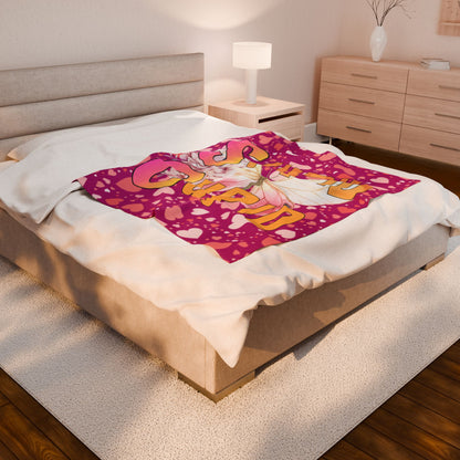 Velveteen Plush Blanket - Stupid Cupid  Butterfly