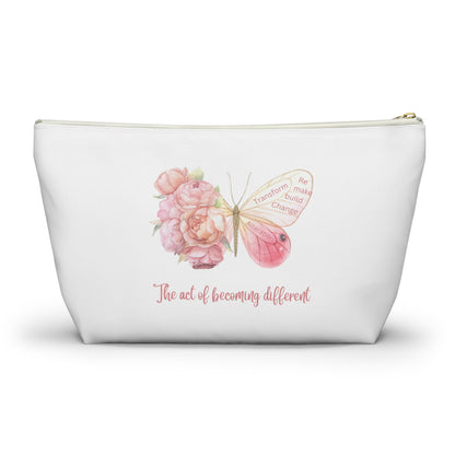 Accessory Pouch w T-bottom - Transform, Self Love, Pink