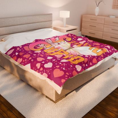 Velveteen Plush Blanket - Stupid Cupid  Butterfly