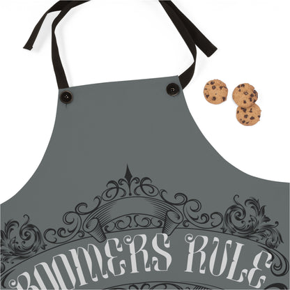 Dark Grey Apron - Boomers Rule Full Apron