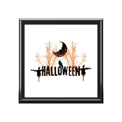 Scary Halloween Jewelry Box – White Ceramic