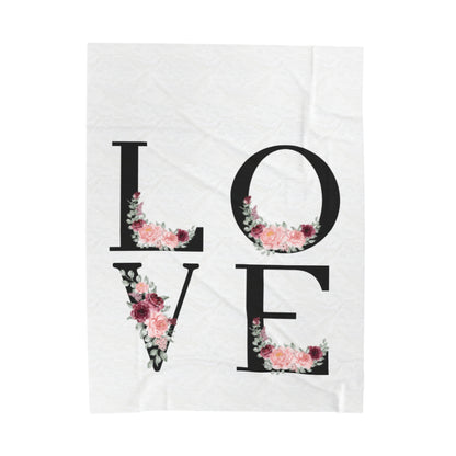 Velveteen Plush Blanket - LOVE