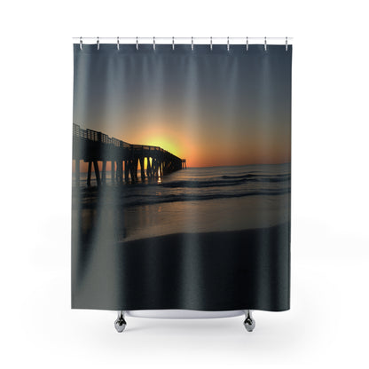 Shower Curtain - Sunrise at the pier