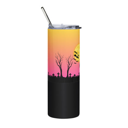 Stainless Steel Tumbler, 20oz - Haunted Sunset