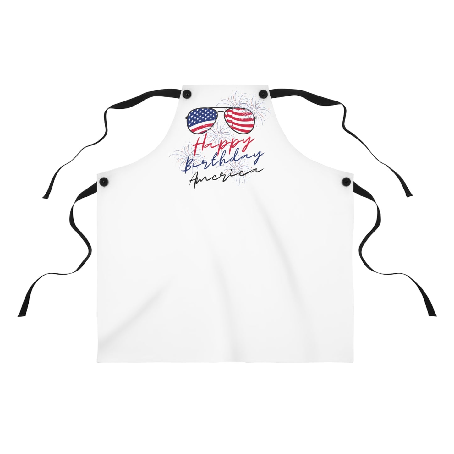 White Apron - Happy Birthday America