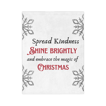 Velveteen Minky Blanket - Spread Kindness, Shine Brightly