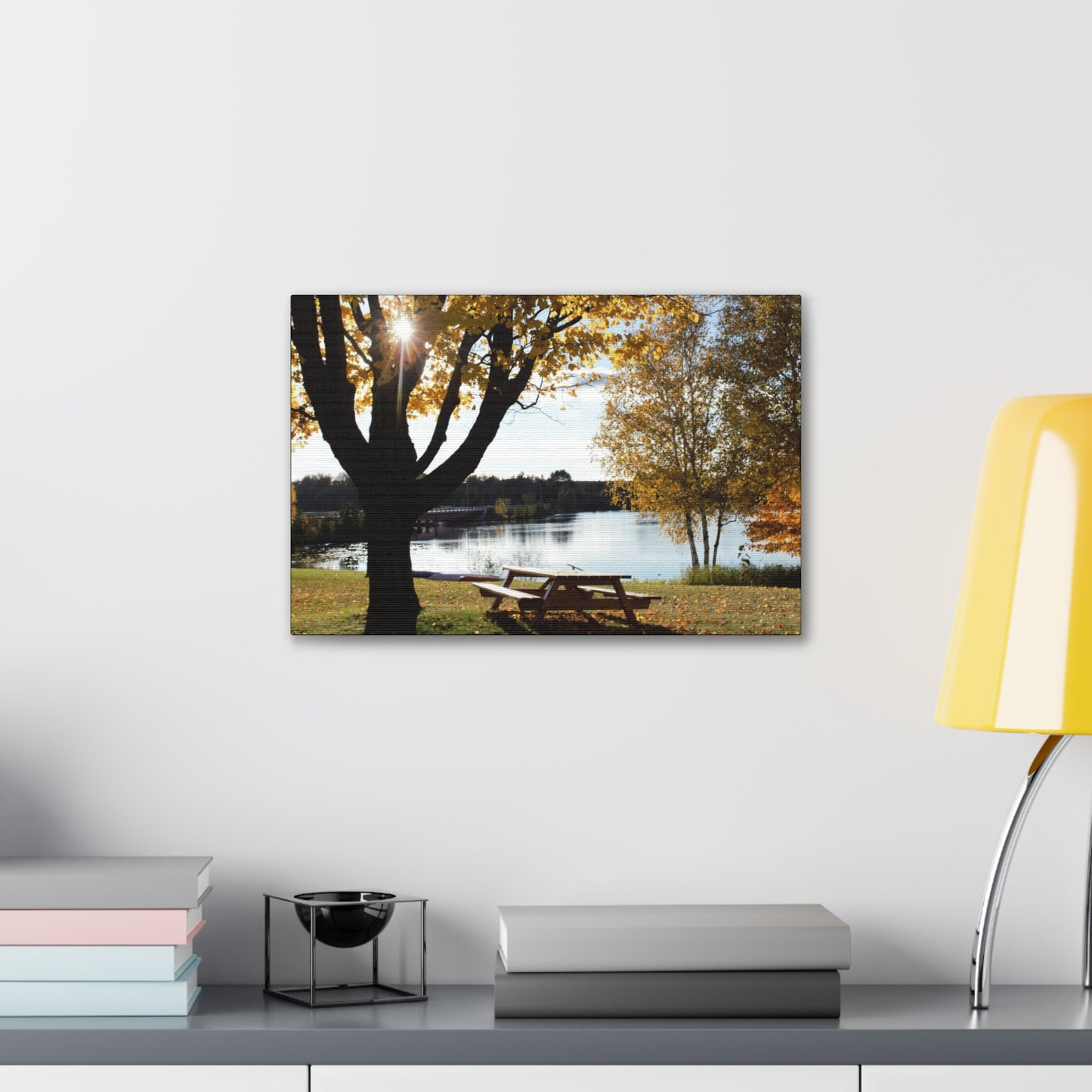 Canvas Gallery Wraps (Black Wrap) - Picinic by the river.