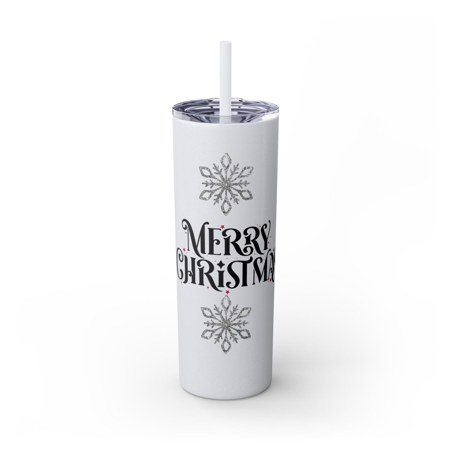 Skinny Tumbler with Straw, 20oz Mery Christmas