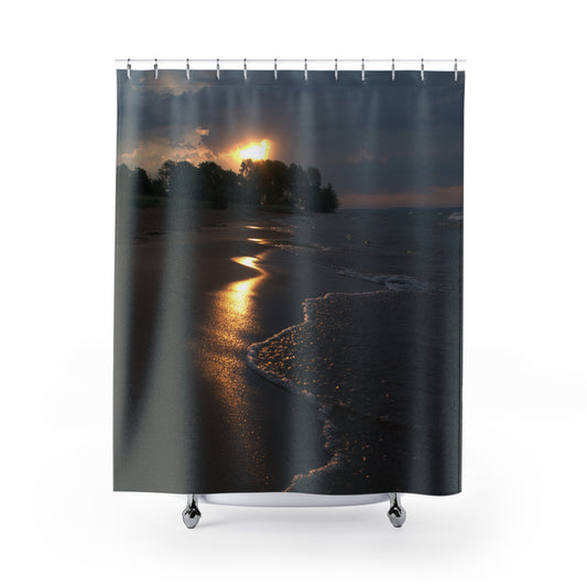 Shower Curtain - Sun kissing the beach