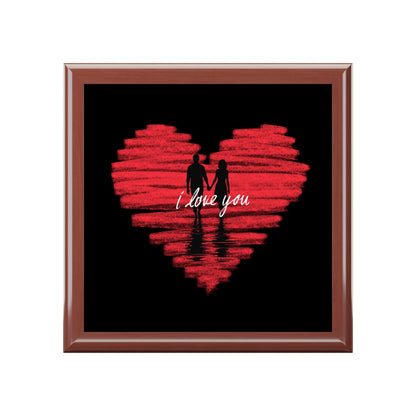 i love you Jewelry Box – Black Ceramic