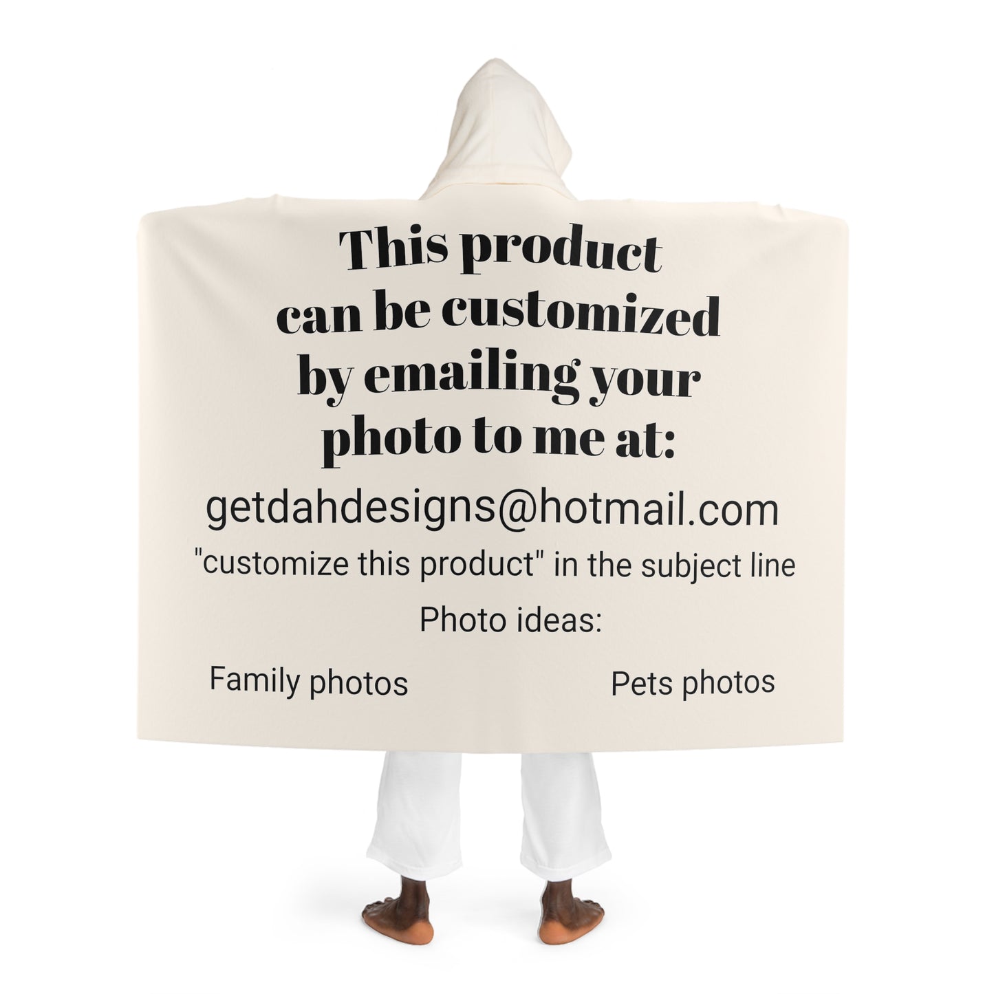 Hooded Sherpa Fleece Blanket - Customize this product