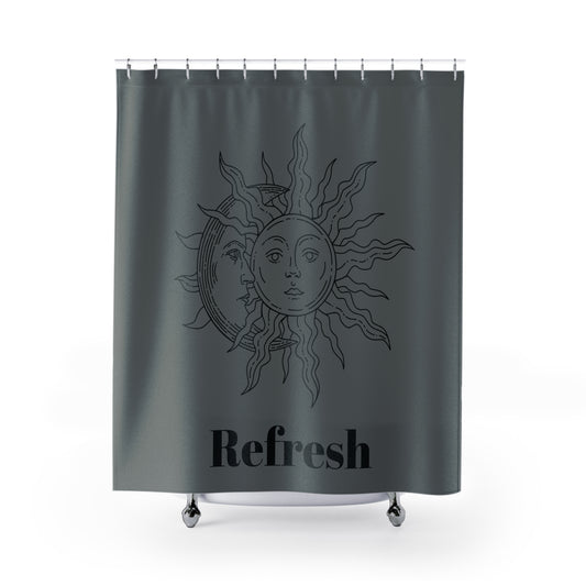 Shower Curtain - Sun Moon Grey Refresh