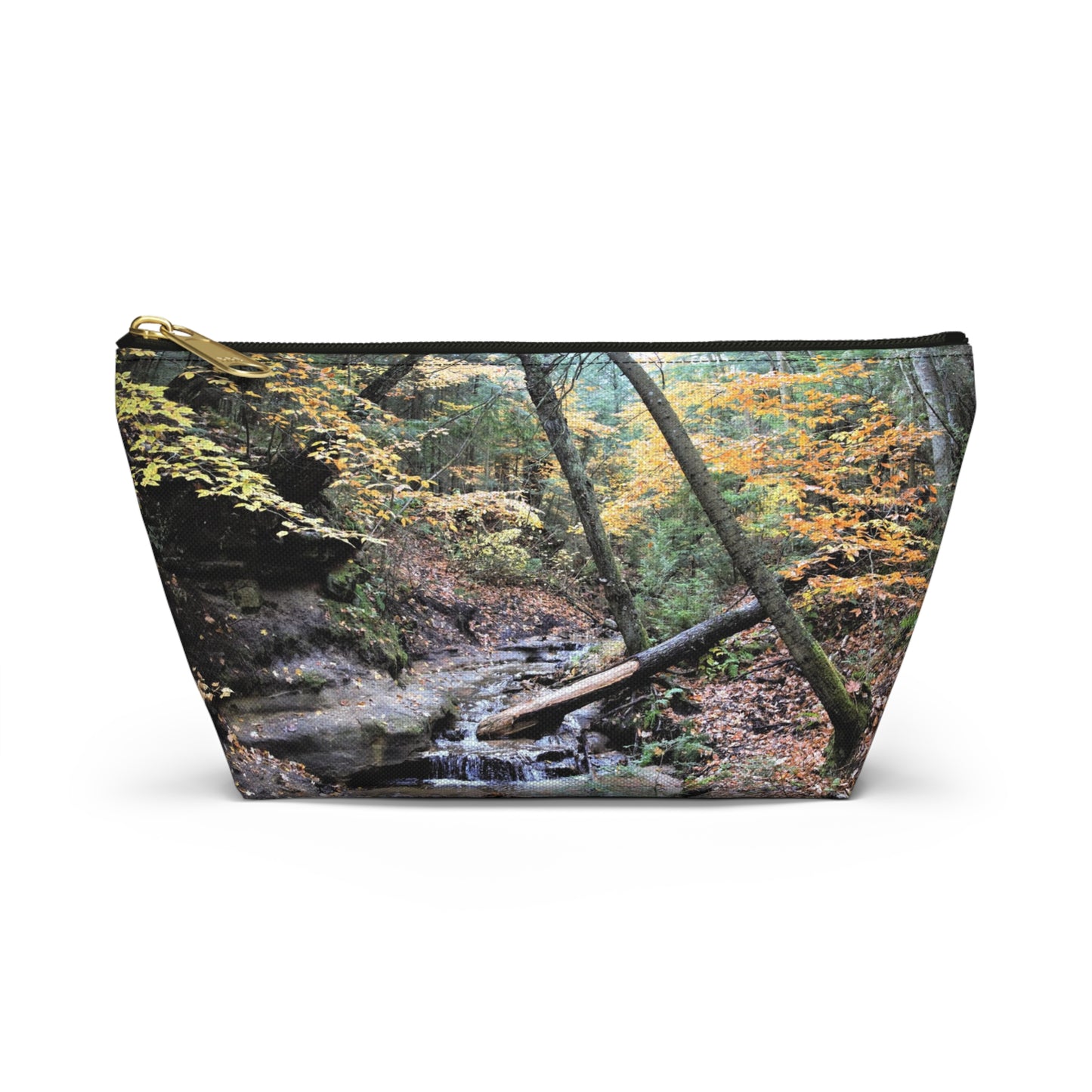 Accessory Pouch w T-bottom - Bonus Creek, Pencil Cases, Cosmetic Travel Bags, Tech Cord Storage