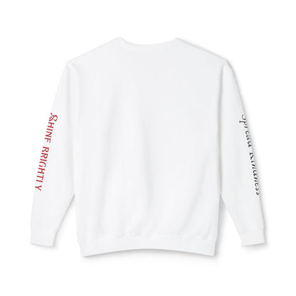Unisex Lightweight Crewneck Sweatshirt - Spread Kindness, Shine Brightly Penguin