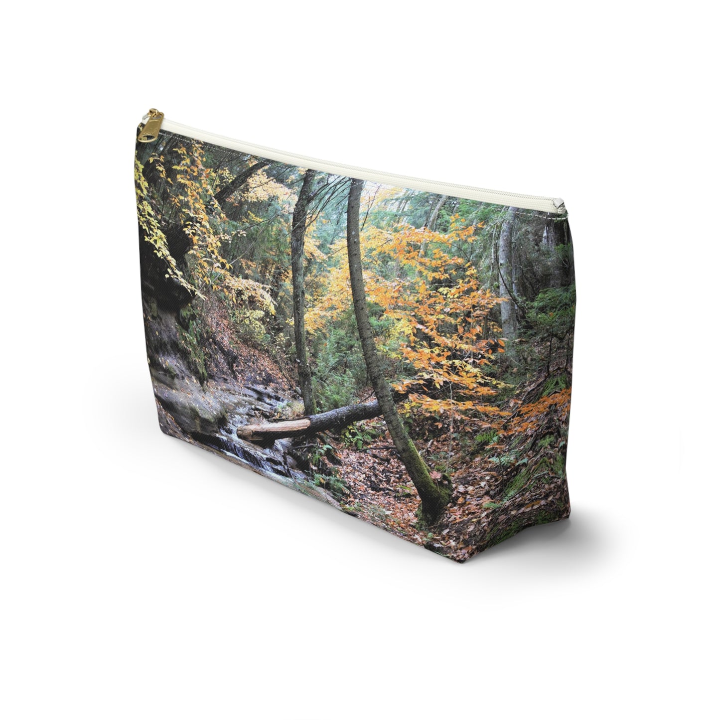 Accessory Pouch w T-bottom - Bonus Creek, Pencil Cases, Cosmetic Travel Bags, Tech Cord Storage