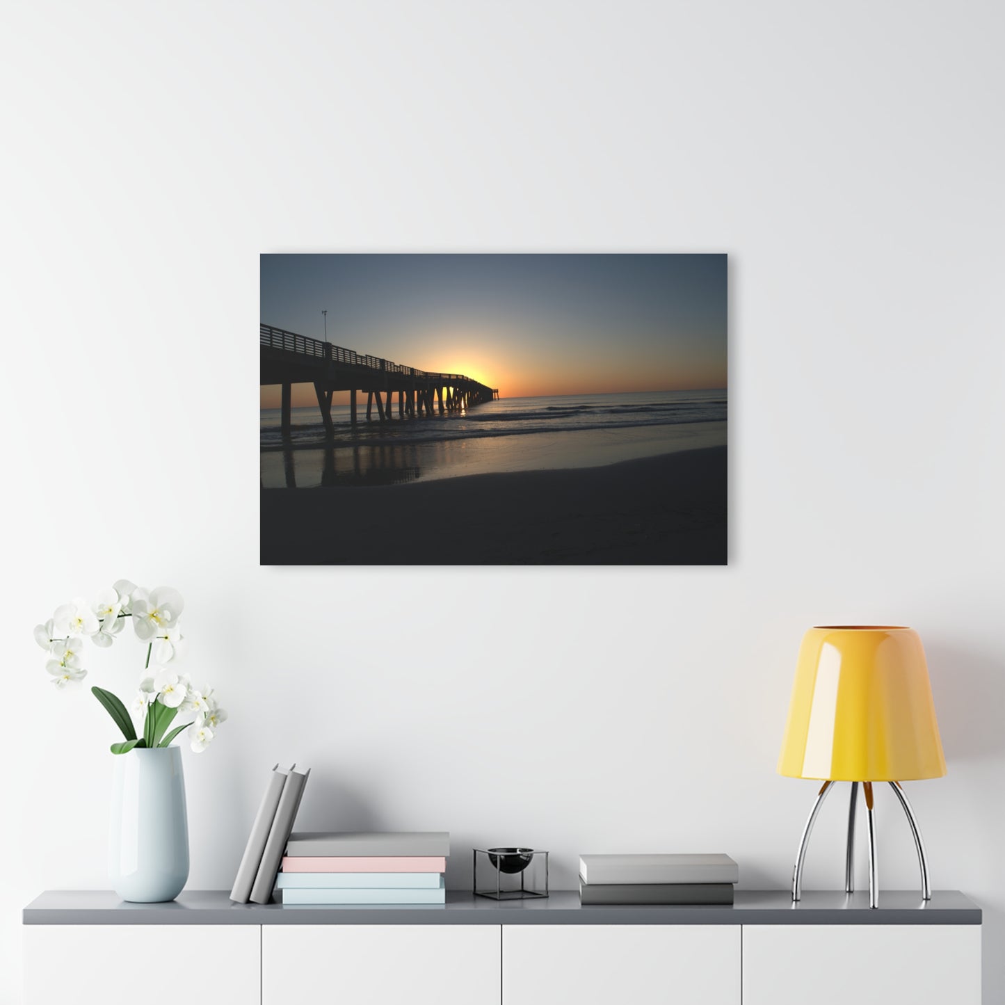 Acrylic Prints (French Cleat) Sunrise at the pier