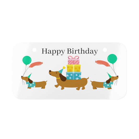 Dachshund Birthday Crate Plate