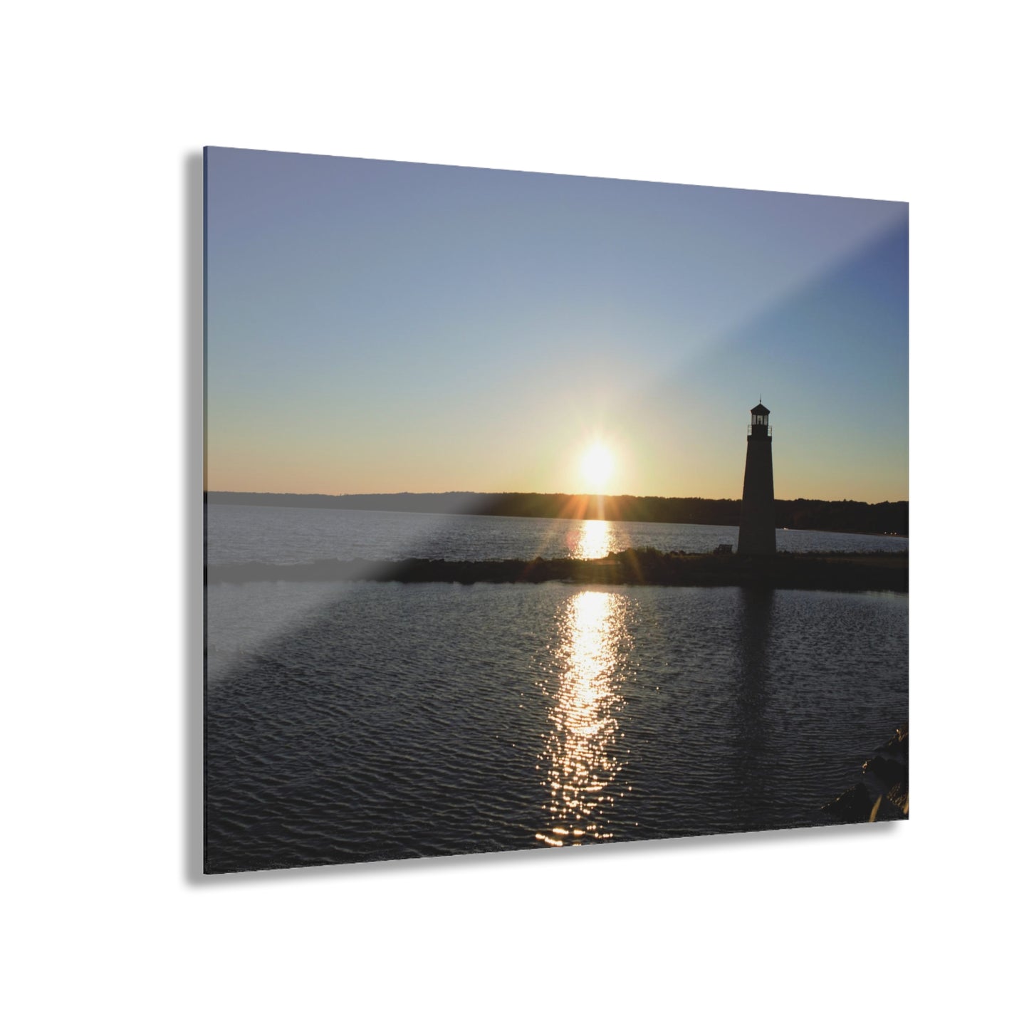 Acrylic Prints (French Cleat) Sunset at Happy Rock