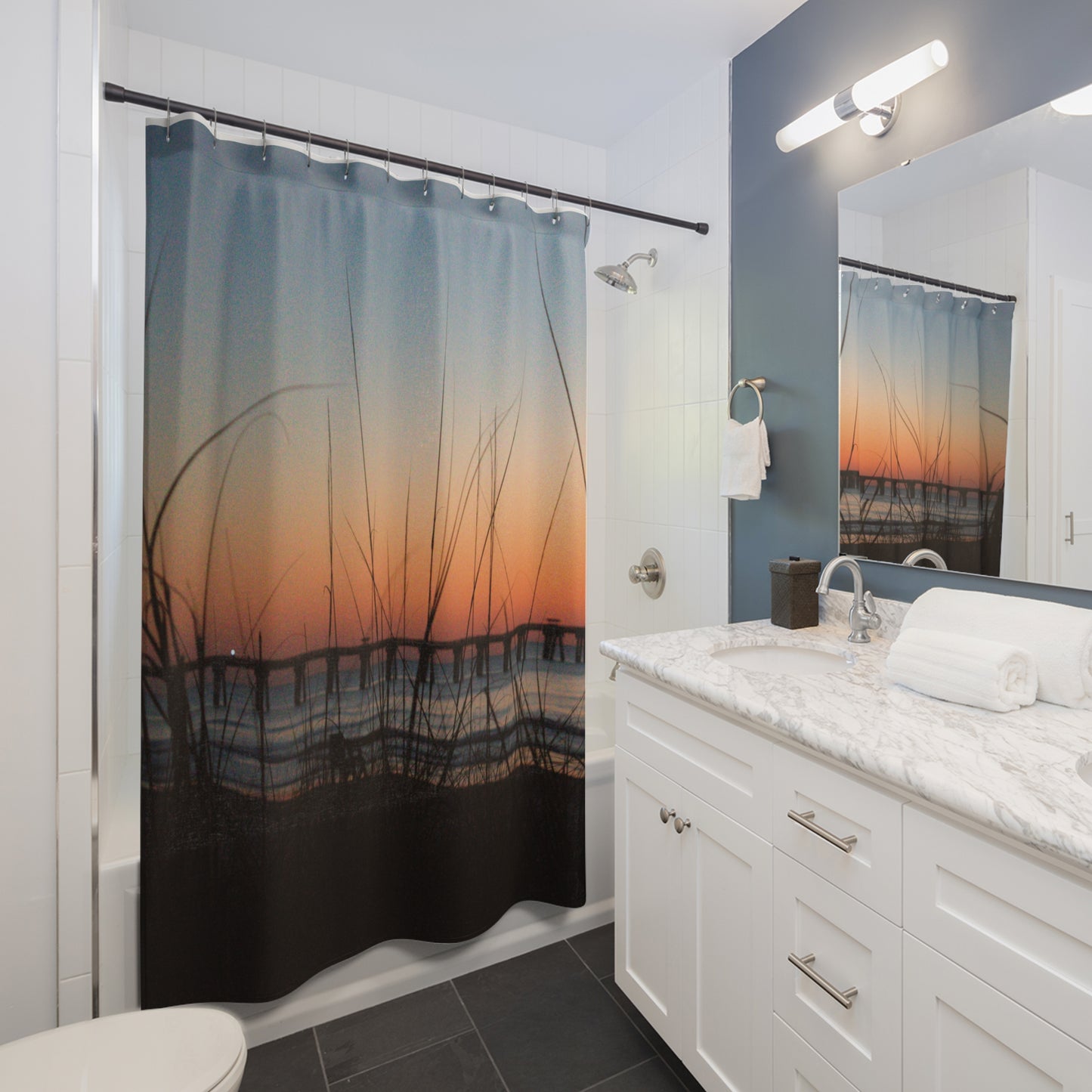 Shower Curtain - Morning at the beach