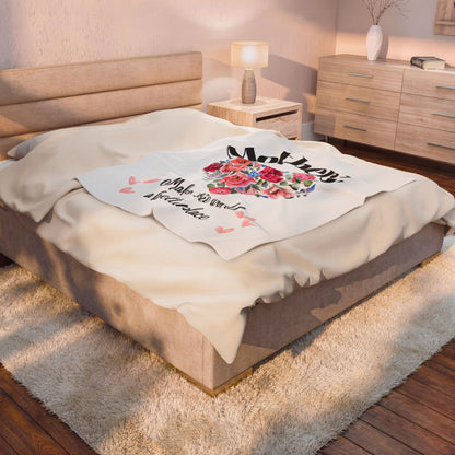 Velveteen Plush Blanket - Unconditional Mothers Love