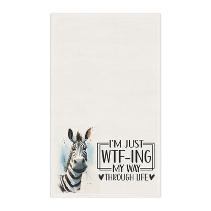 Sarcastic Zebra Kitchen Towel - Kind of day