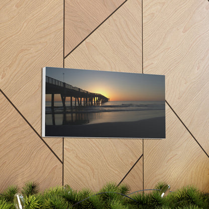 Canvas Gallery Wraps (White Wrap) (Long) - Sunrise at the pier