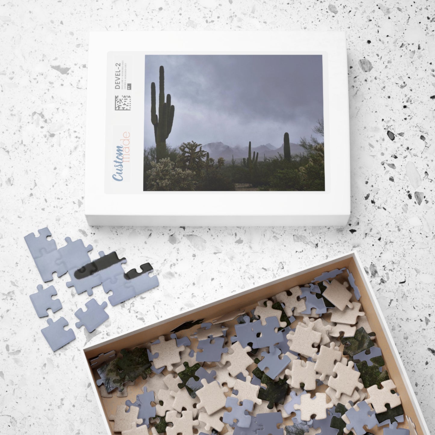 Puzzle (110, 252, 500, 1014-piece) Desert morning fog