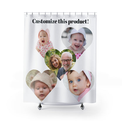 Hearts full of love Shower Curtain - Customize this product.