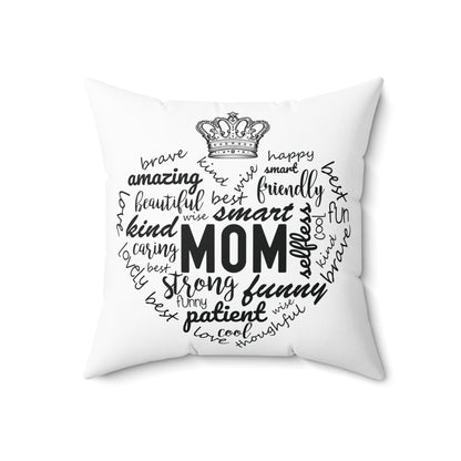 Spun Polyester Square Pillow - MOM and Sandle