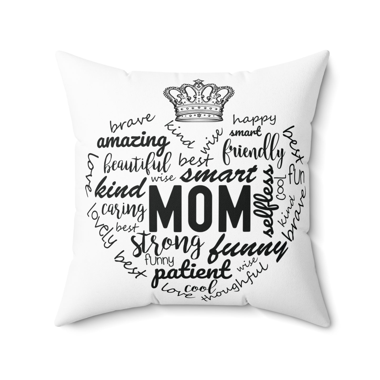 Spun Polyester Square Pillow - MOM and Sandle