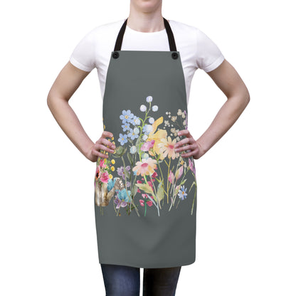 Dark Grey Apron - Springtime