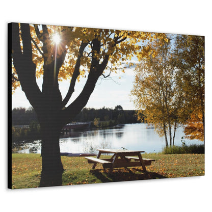 Canvas Gallery Wraps (Black Wrap) - Picinic by the river.