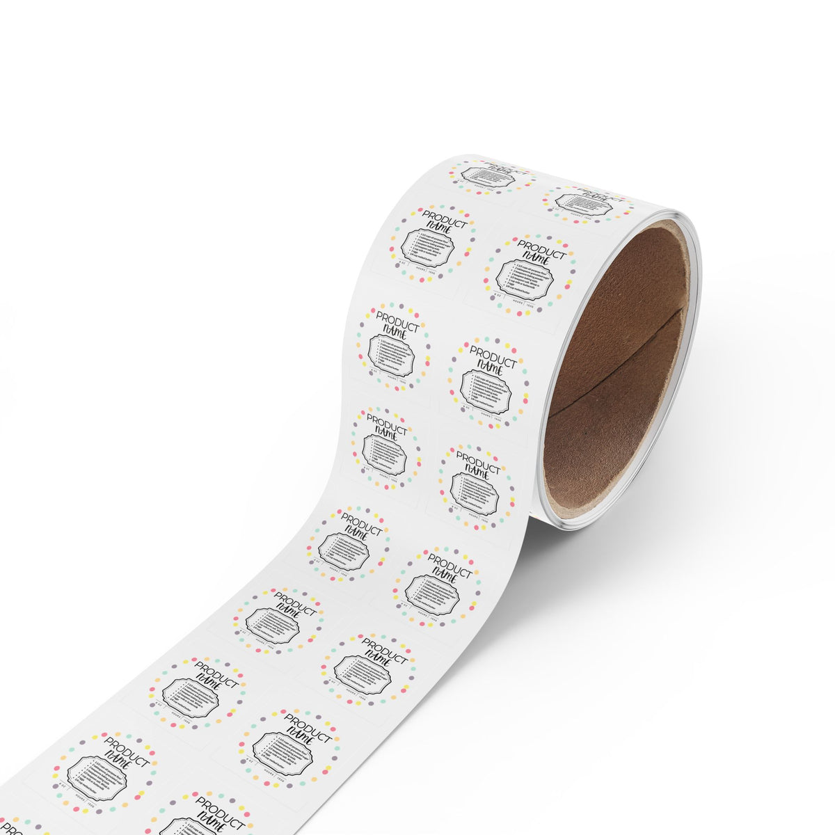 Square Sticker Label Rolls - CYB Sample Sticker Roll - 1 x 1, 2 x 2 - 50,100,250