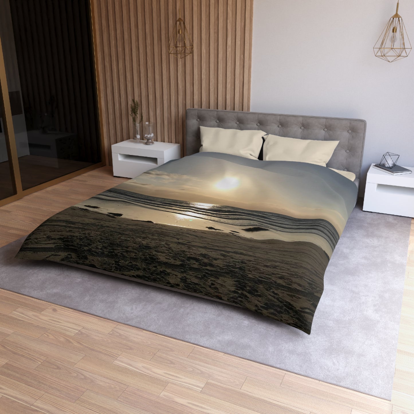 Microfiber Duvet Cover - Sunset at the beach