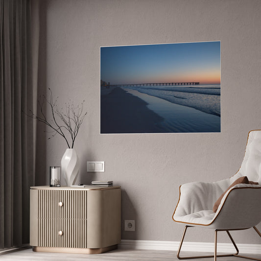 Gloss Posters - Blue hour at the Pier