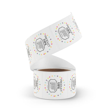 Square Sticker Label Rolls - CYB Sample Sticker Roll - 1 x 1, 2 x 2 - 50,100,250