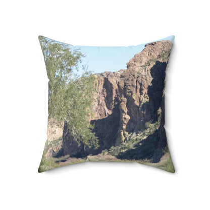 Spun Polyester Square Pillow - Views from the desert.